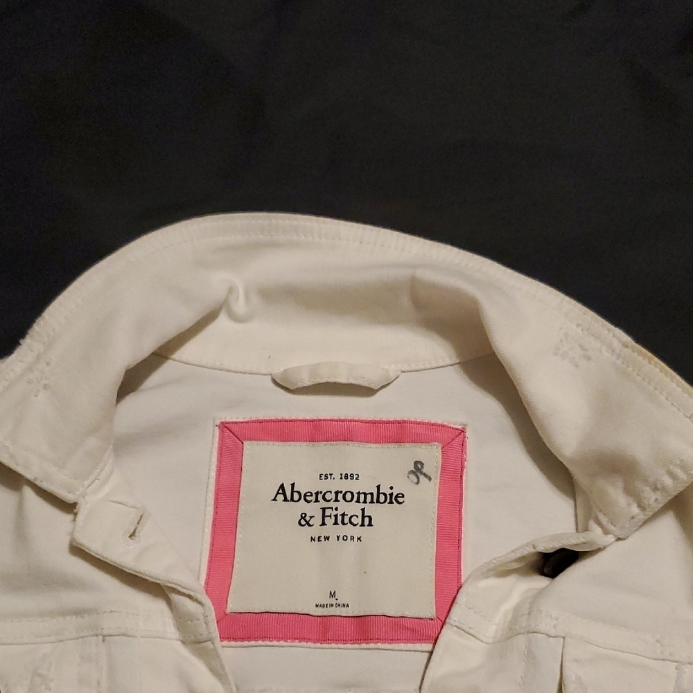 Abercrombie & Fitch White Jean Jacket - Picture 8 of 13